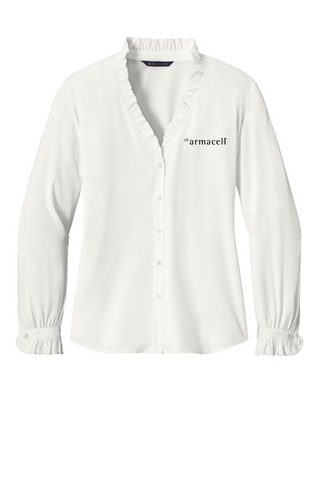 Brooks Brothers® Women’s Long Sleeve Ruffle Collar Blouse