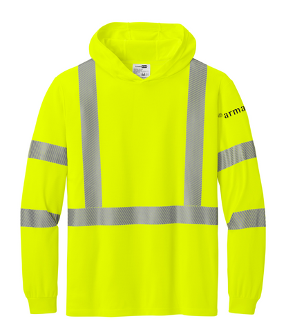 CornerStone® ANSI 107 Class 3 Long Sleeve Segmented Tape Hooded Tee