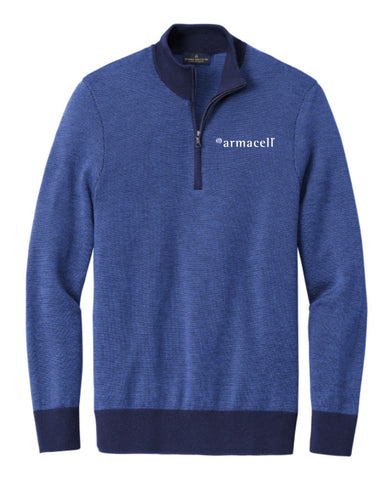 Brooks Brothers ® Washable Merino Birdseye 1/4-Zip Sweater