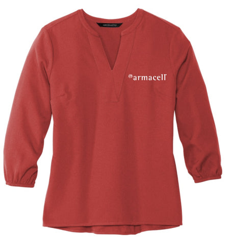 Mercer+Mettle® Women's Stretch Crepe 3/4-Sleeve Blouse