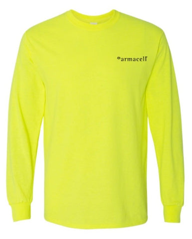 Safety Green Long Sleeve Shirts <br> w/ Printed Armacell Logo   (perfect gift item)