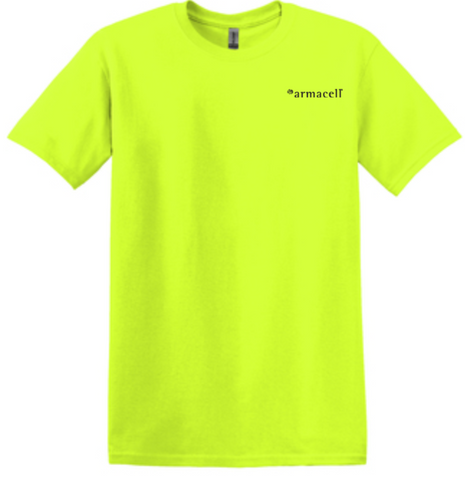 Safety Green Short Sleeve Shirts <br> w/ Printed Armacell Logo   (perfect gift item)