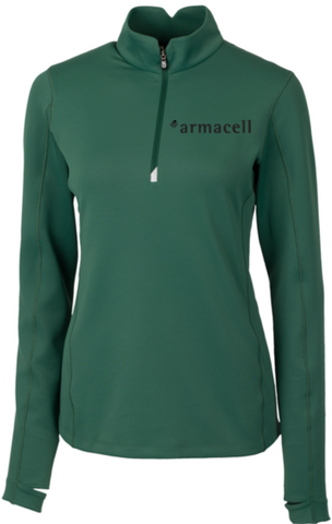 Cutter & Buck Ladies Traverse Stretch Quarter Zip Pullover w/ Embroidered Armacell Logo